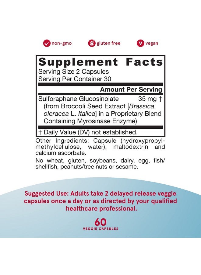 jarrow formulas Broccomax 35 Mg Broccoli Seed Extract 60 Delayed Release Veggie Capsules 30 Servings Supports Healthy Cell Replication & Liver Health Dietary Supplement Gluten Free  - Image 5