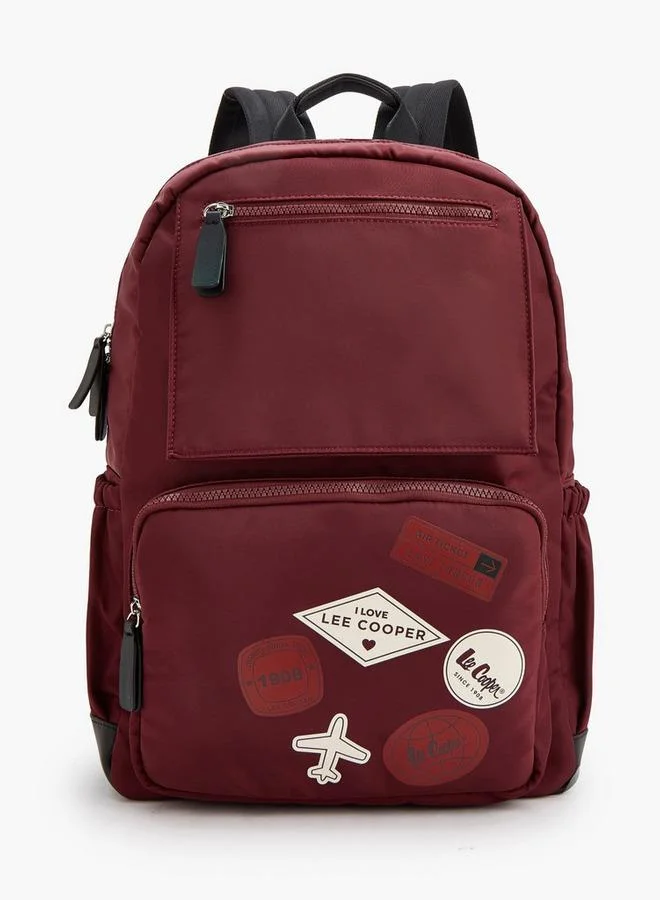 لي كوبر Logo Print Backpack With Padded Straps