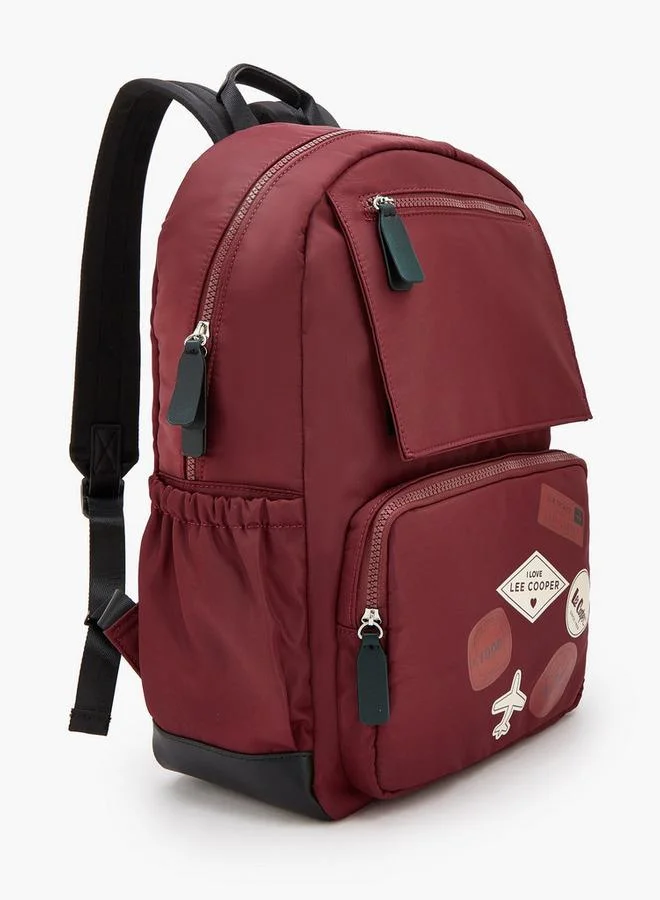 لي كوبر Logo Print Backpack With Padded Straps