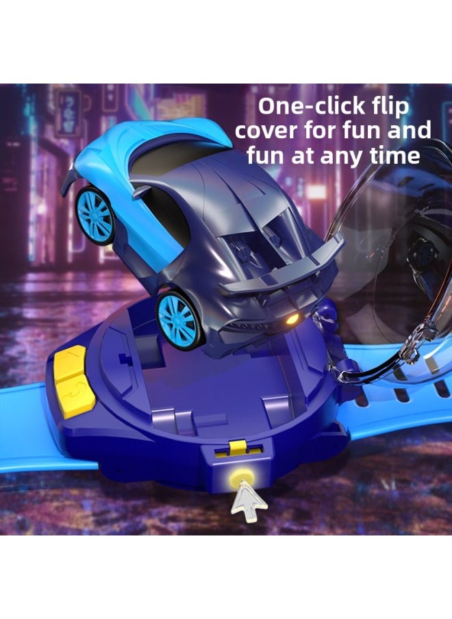Generic Black Technology Watch Remote Control Car Mini Alloy Racing Boy Electric Children's Toy Car Birthday Ceremony-Color:2 B Combinations (double Play)⚑-Scale:[gift Box⭐Usb Rechargeable Version] Screwdriver + Battery⚑  - Image 3