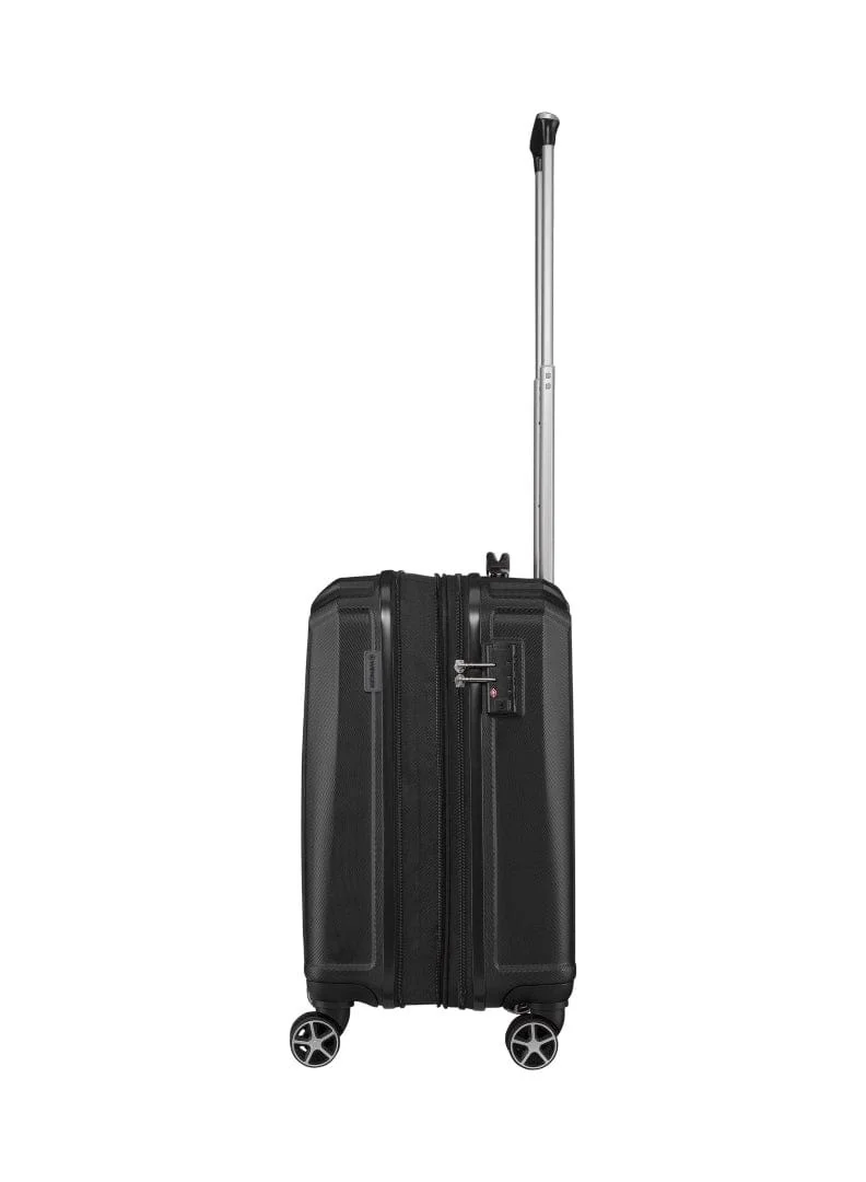 Wenger Destination 3 Piece 55+67+77cm Hardside Expandable Check-In Luggage Trolley Set Black - 612343-2