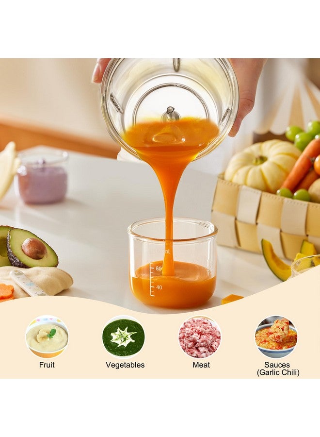 Bear Baby Food Maker, Baby Food Processor Set with Baby Food Containers, Silicone Spoons, Baby Food Puree Blender for Fruit, Vegetable, Meat, Make Fresh and Nutritious Meals for Your Little One - Image 1
