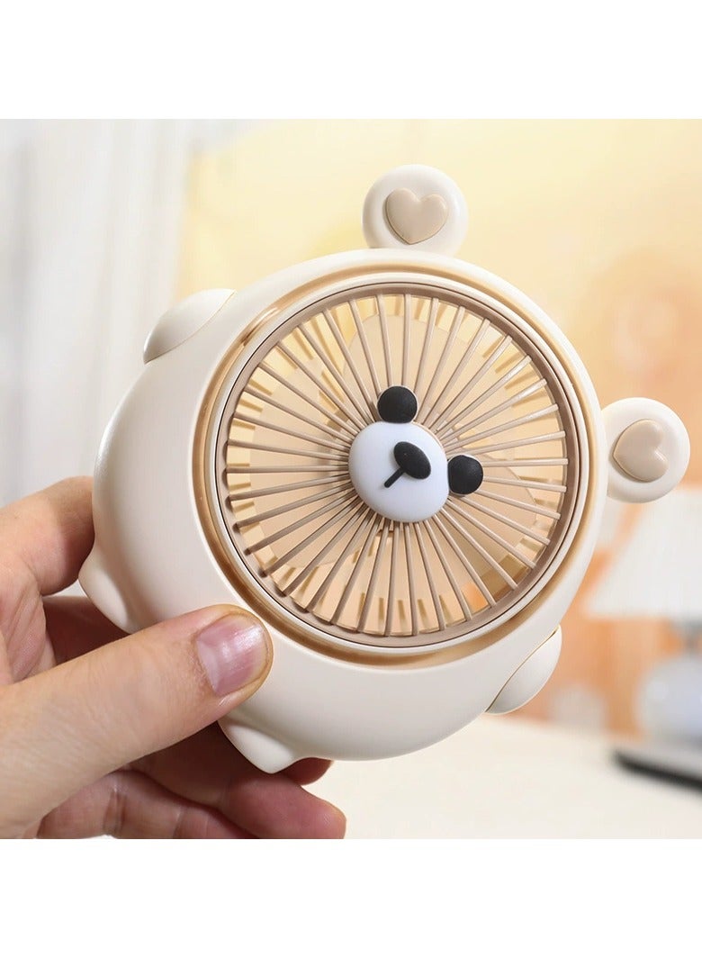 general Cute bear fan USB charging three-speed adjustable handheld electric fan - Image 4