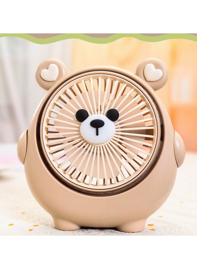 general Cute bear fan USB charging three-speed adjustable handheld electric fan - Image 3