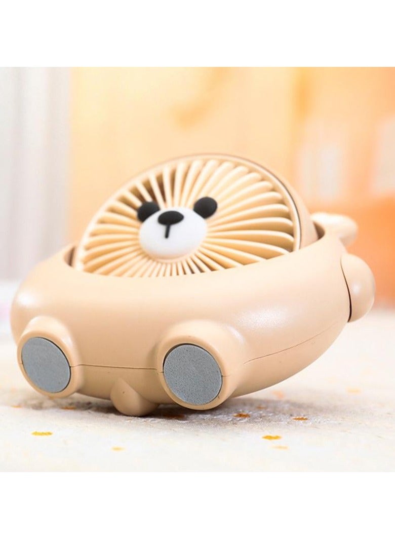 general Cute bear fan USB charging three-speed adjustable handheld electric fan - Image 5