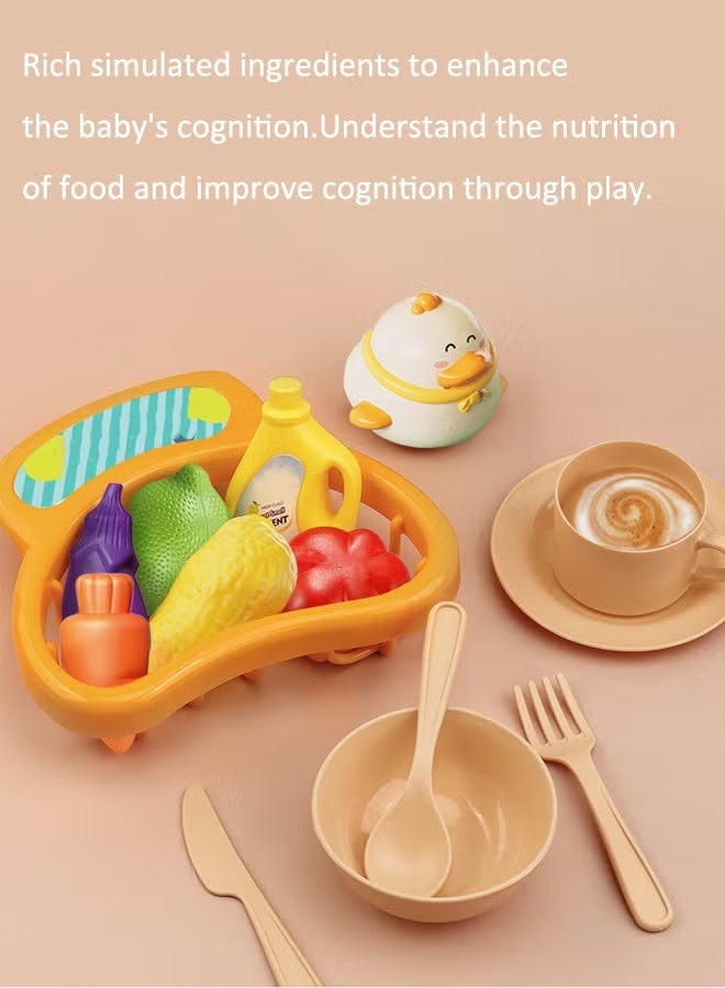 Children's dishwashing toys,Children's electric dishwashing toy set，fishing toy,2-in-1 fishing and dishwashing toy,Vegetable sink kitchen toy scenario simulation toy,Water Park,Increase capacity sink, electric water outlet, fully automatic water play in the kitchen for boys and girls to play with - Image 4