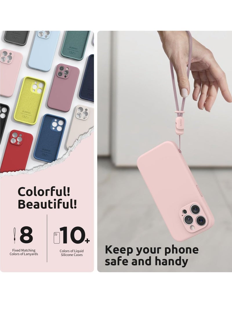 Raxoom Design for iPhone 15 Pro Max Case, Liquid Silicone [2 x Screen Protectors & 1 x Lanyard] Protection for Each Lens Shockproof Cover for iPhone 15 Pro Max 6.7 inch 2023, Pink Sand - Image 5