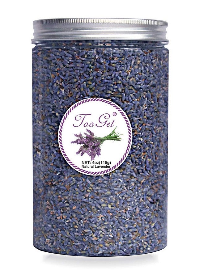 TooGet Culinary Dried Lavender Buds, 100% Raw Highland Grow Lavender Flowers, Ultra Blue Premium Grade Lavender with Food Grade PET Plastic Bottle (4 OZ) - Image 1