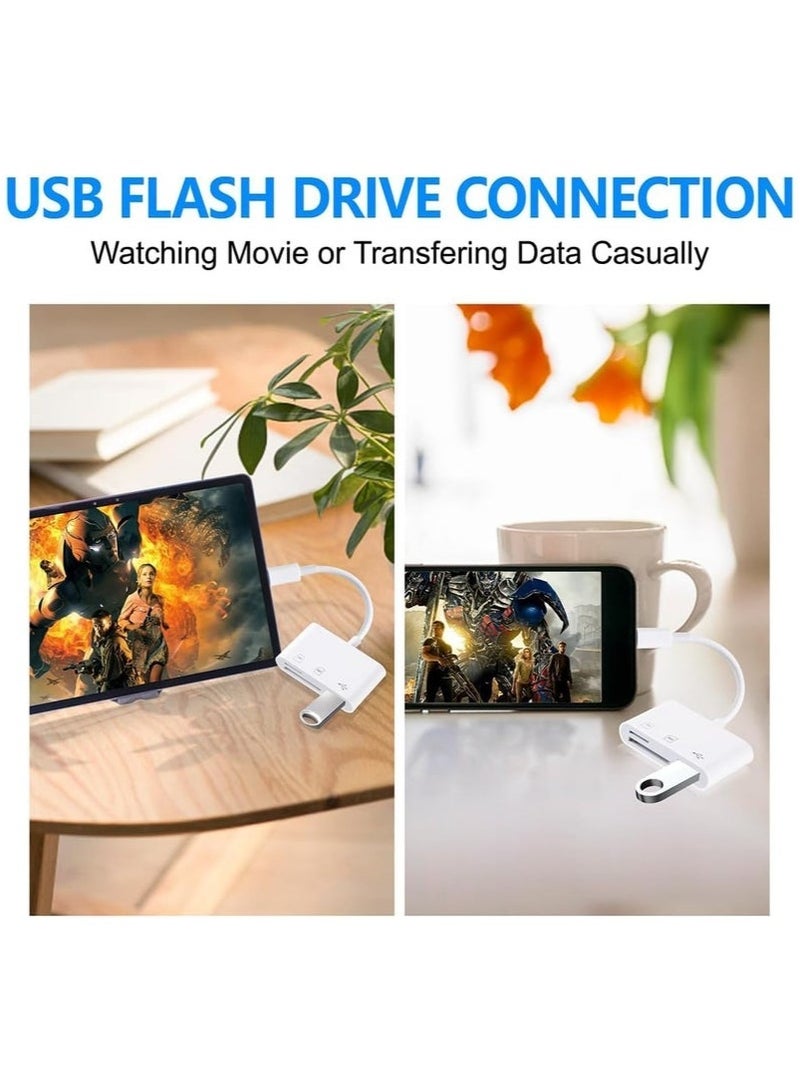 كينسو قارئ بطاقات USB C SD متعدد الوظائف 3 في 1، قارئ بطاقات من النوع C لجهاز USB C، محول بطاقة TF يدعم القراءة والكتابة المزدوجة (أبيض 3.0) - Image 3