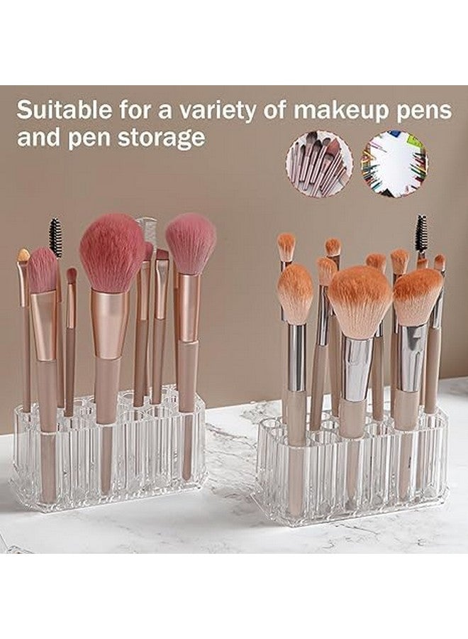 VENJA (LABEL) VENJA 26 slot makeup brush holder, clear cosmetic brush holder stand, acrylic beauty storage, makeup brush holder with 26 slots,multi-purpose acrylic brush holder (1 pcs) - Image 4