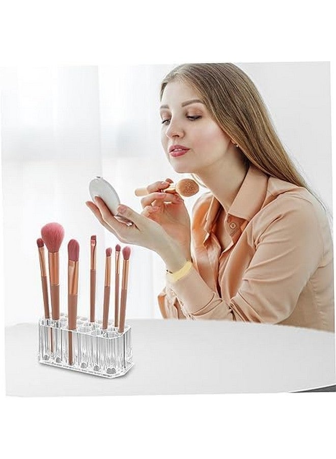 VENJA (LABEL) VENJA 26 slot makeup brush holder, clear cosmetic brush holder stand, acrylic beauty storage, makeup brush holder with 26 slots,multi-purpose acrylic brush holder (1 pcs) - Image 3