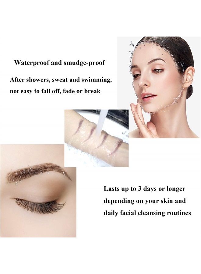 Miotorio 22 Pairs 4D Eyebrows Tattoo, Hair-Like Authentic Eyebrows, Eyebrows Tattoo Peel Off, Long Lasting Natural False Eyebrows Makeup Sticker for Eyebrow Grooming Shaping (Black) - Image 4