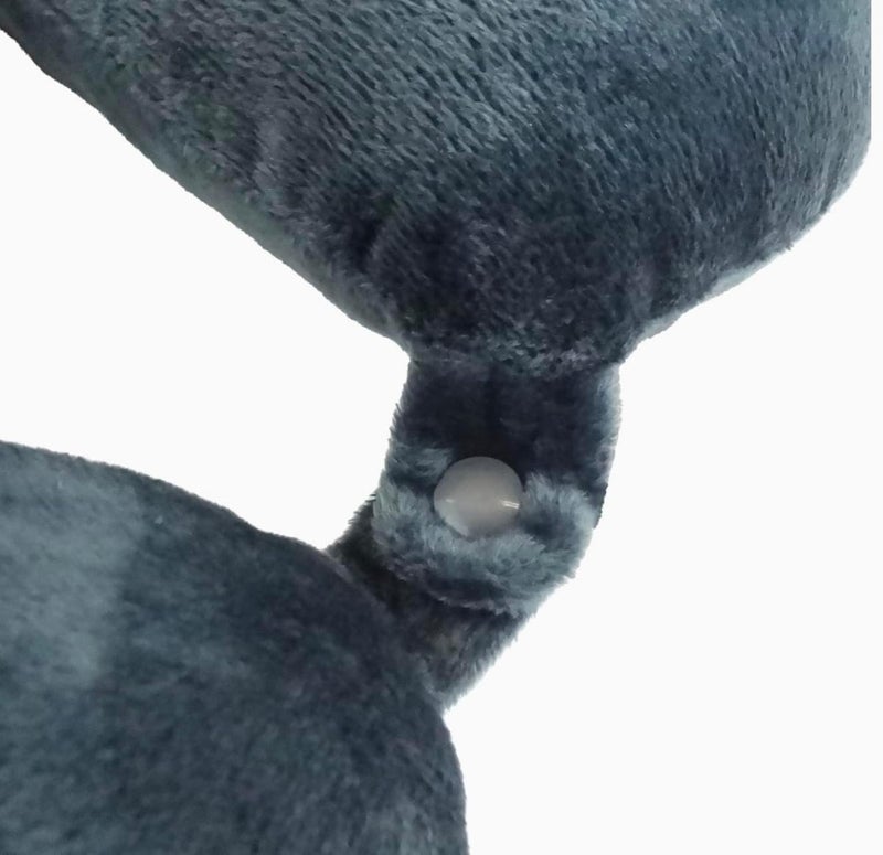 Wolf Essentials Adult Cozy Soft Microfiber Neck Pillow for Travel – Compact, Machine Washable - Perfect for Airplane, Car, or Home Use - Filled and Finished in The USA – Charcoal - Image 3