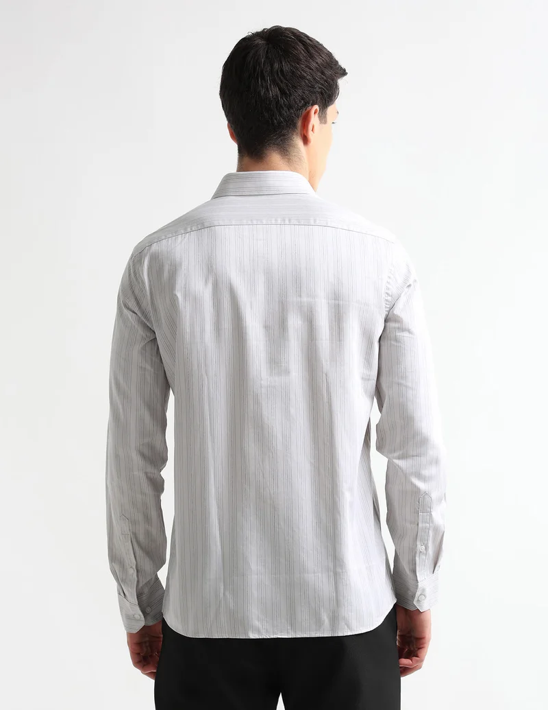 Arrow Beige Vertical Striped Originals Shirt for Men | Best Price UAE