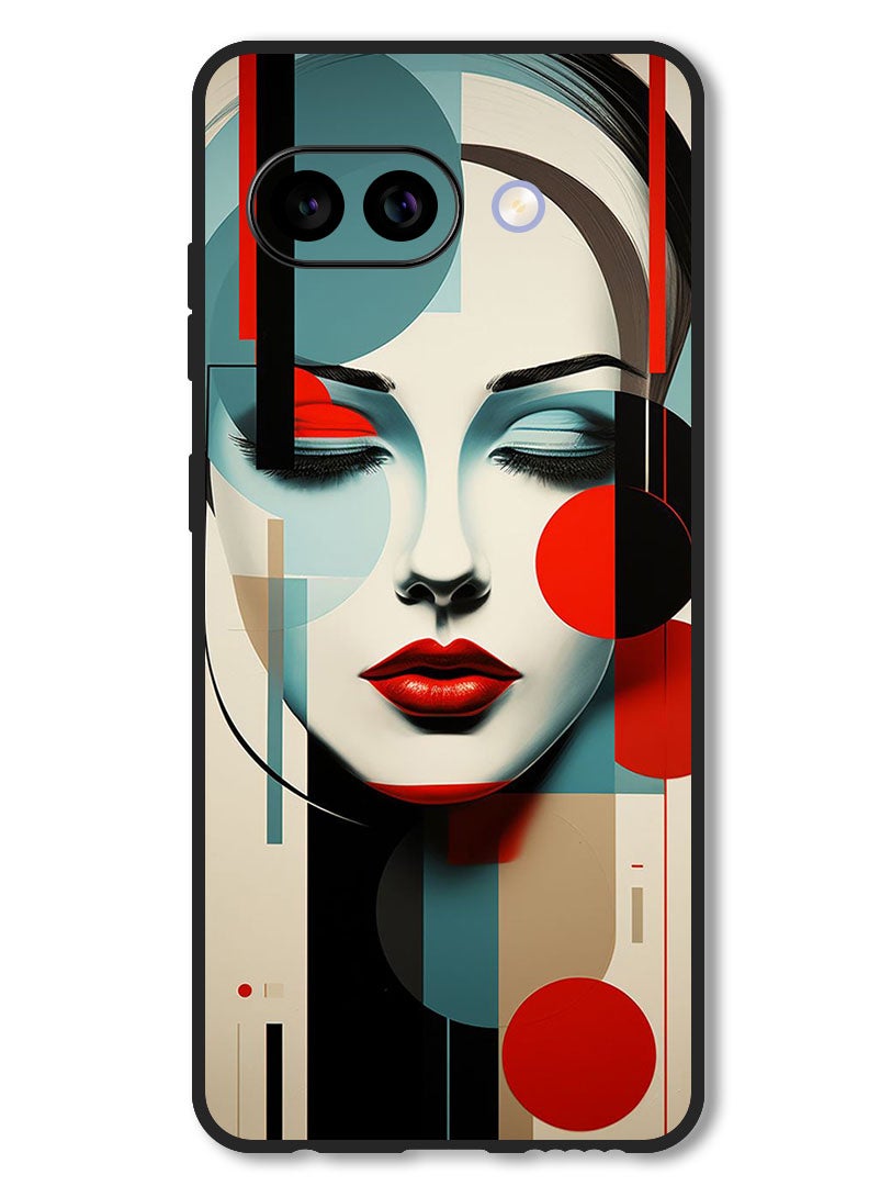 Theodor Case Compatible with Google Pixel 9A Protection Shockproof Bumper Cover Women Art (2) - Image 1