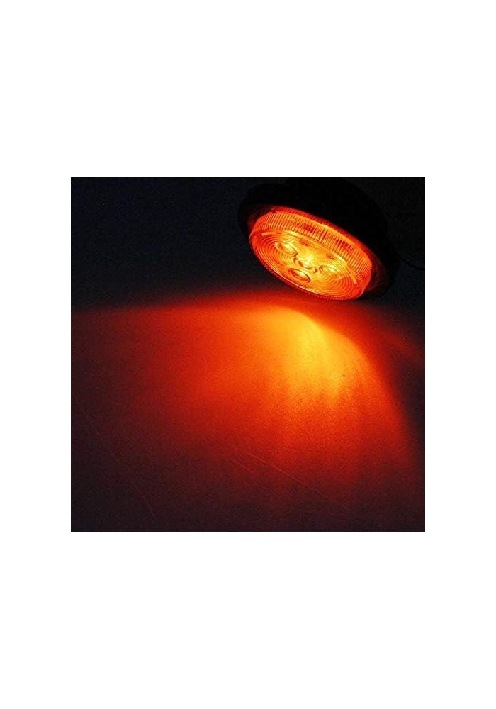 NEW SUN 5PCS 2.5" Round LED Trailer Side Lights - Amber Clearance Marker Lights - Image 5