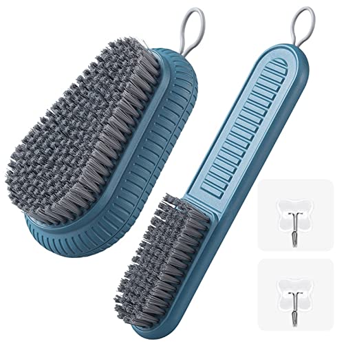 Emsiok 2PCS Heavy Duty Nail Brush for Cleaning Fingernails Blue Fingernail Scrub Brush Durable Stiff Bristles Nail Hand Scrub Brush Toenail Brush Fingernail Brushes for Men Women Mechanics - Image 1