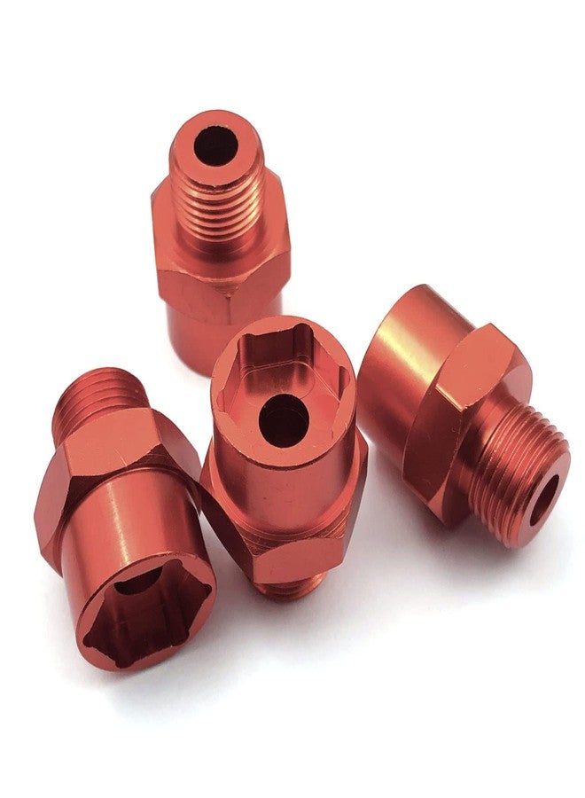 FainWan 4-Pack 12mm to 17mm Wheel Hex Hub Adapter Extension Conversion for 1/10 RC Car and Upgrade 1/8 Tires(RED) - Image 4