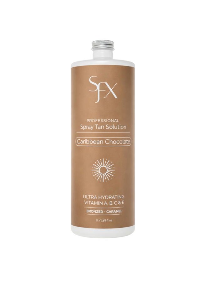 sunfx (1L1000ml, MID SUMMER) - Caribbean Chocolat-Spray Tanning Solutions-Mid Summer 1L1000ml - Image 1