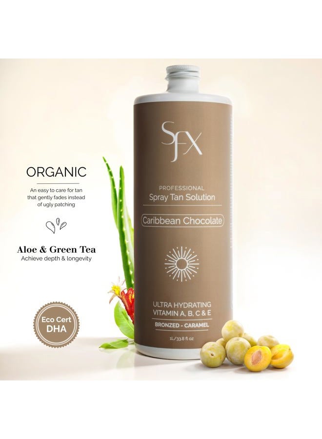 sunfx (1L1000ml, MID SUMMER) - Caribbean Chocolat-Spray Tanning Solutions-Mid Summer 1L1000ml - Image 2