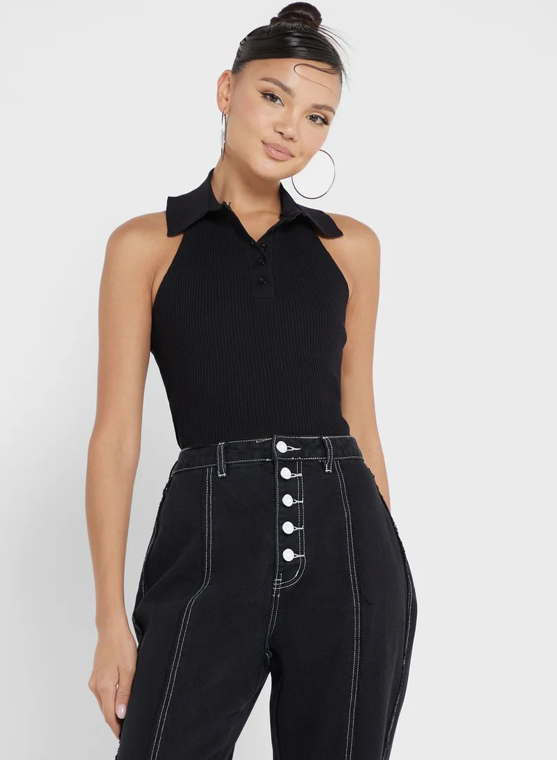 Ginger Polo Halter Neck Top