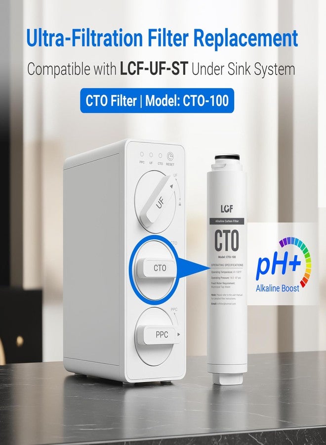 LCF Alkaline Carbon Filter (CTO-100) - Replacement Cartridge for LCF Under-Sink Ultra Filtration System (LCF-UF-ST), 1 Pack - Image 2