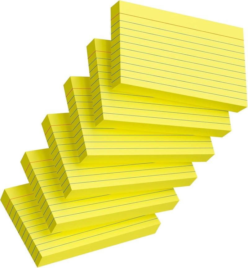 Ciphyfee Index Cards 3x5 Inch, 300sheets, Flash Cards,Ruled Lined Yellow Note Cards Paper For Studying, Schools Supplies, College, Office And Home Organization, Note Taking Supplies - Image 1