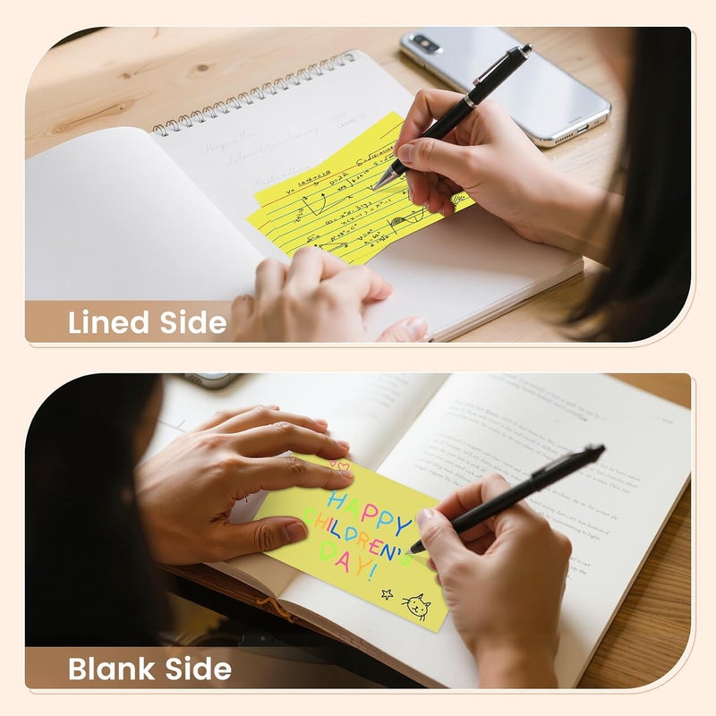 Ciphyfee Index Cards 3x5 Inch, 300sheets, Flash Cards,Ruled Lined Yellow Note Cards Paper For Studying, Schools Supplies, College, Office And Home Organization, Note Taking Supplies - Image 5