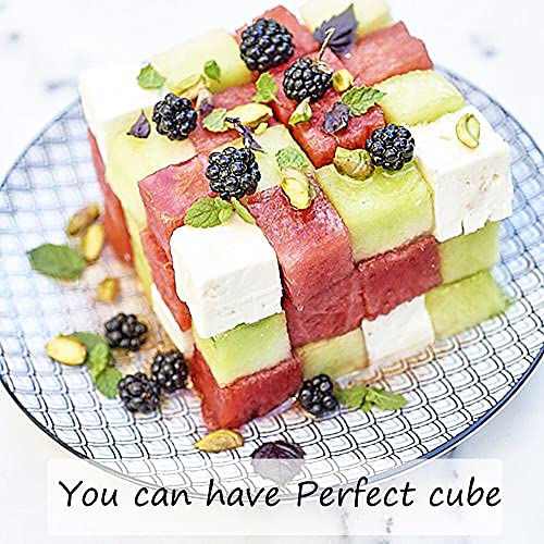 Sagapo 2 PACK Egg Chopper Hard Boiled Egg Slicers Fruit Cube Cutter Salads Cutters Tomato Cutter Potato Cutter,Mirror polished hard and durable stainless steel,Cut into squares,Decorate the meal - Image 2