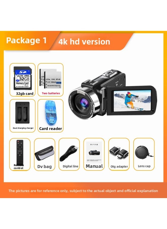 Generic R4 Camera Digital HD 4K Professional DV Handheld Photo Video Photography Camera Travel Wedding-Body Color:Package 1-official Standard Configuration  - Image 1