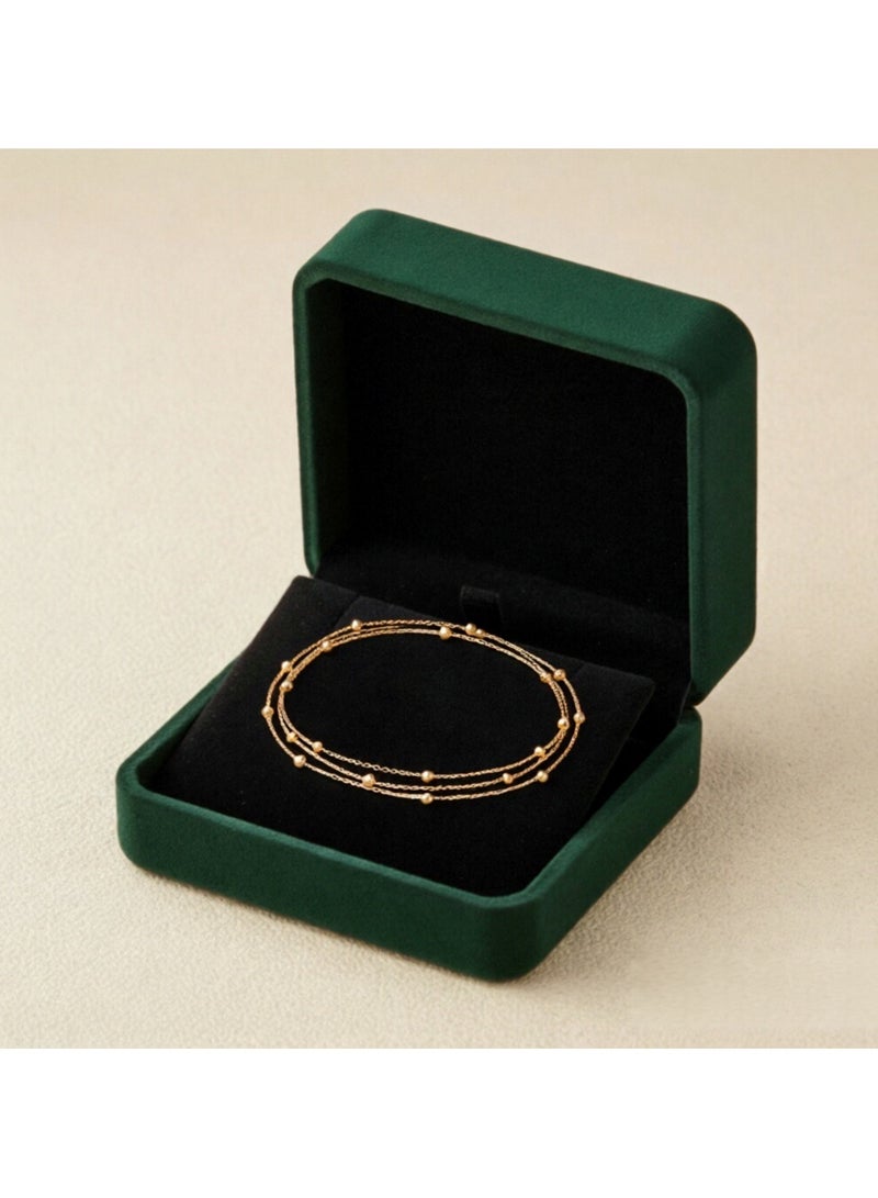 Aurelle Minimalist Gold Anklet for Women Adjustable Layered Simple Fashion Jewelry for Everyday Wear - Image 4