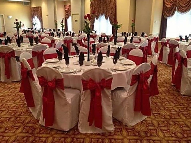 Harmony Home Premium Red Banquet Chair – Luxury Aluminum Frame with Cushioned Seat | Stackable Event Chair for Weddings, Parties, Halls & Conferences | Lightweight, Durable & Elegant Design(Set of 4 chairs) - Image 3