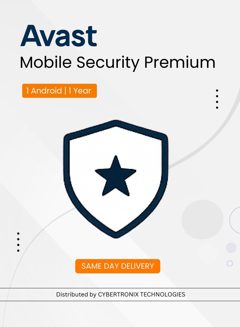 Avast Mobile Security Premium | 1 Android Device for 1 Year | Digital License | SAME DAY DELIVERY