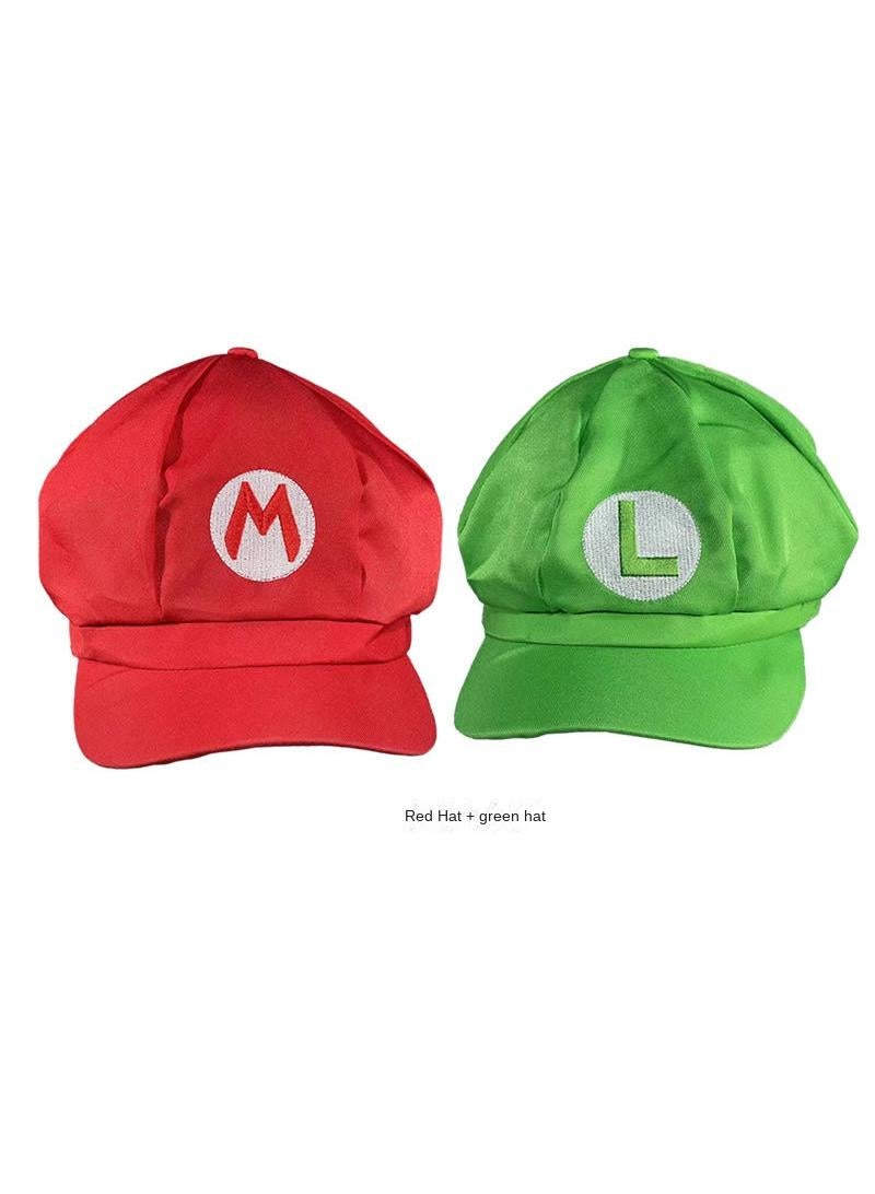 Super Brother Mario and Luigi Costume Accessories Set Video Game Role Cosplay Kits Mario Dress Up Set For Party Cosplay Without Strap - Image 2