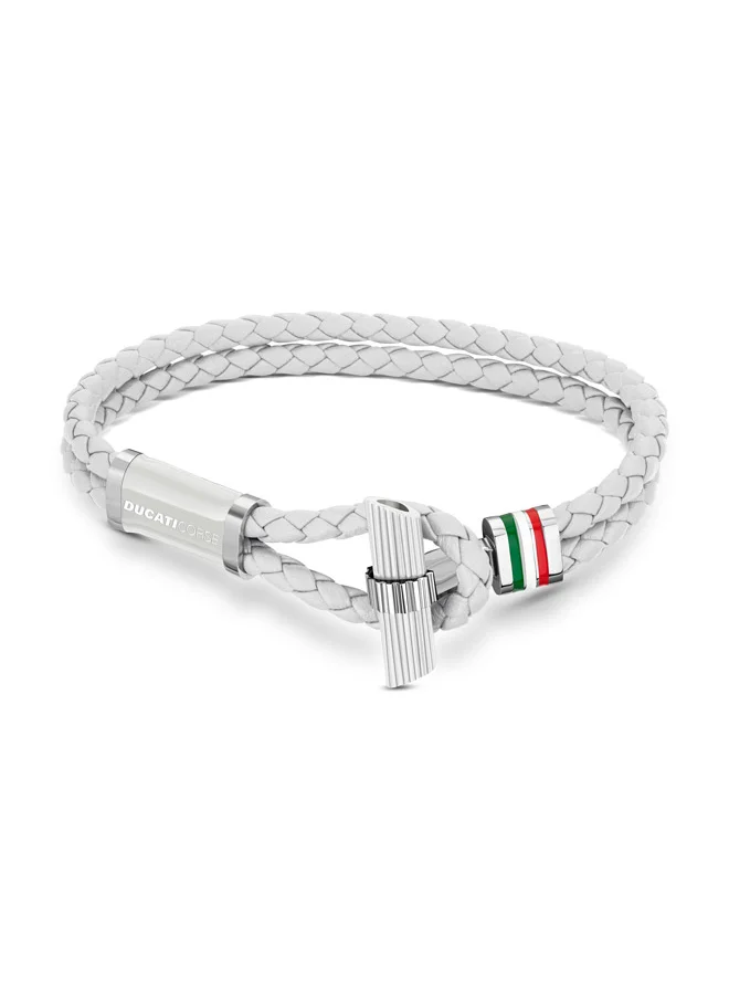 دوكاتي كورس Ducati Collezione T White Bracelet For Men - DTAGB2136812