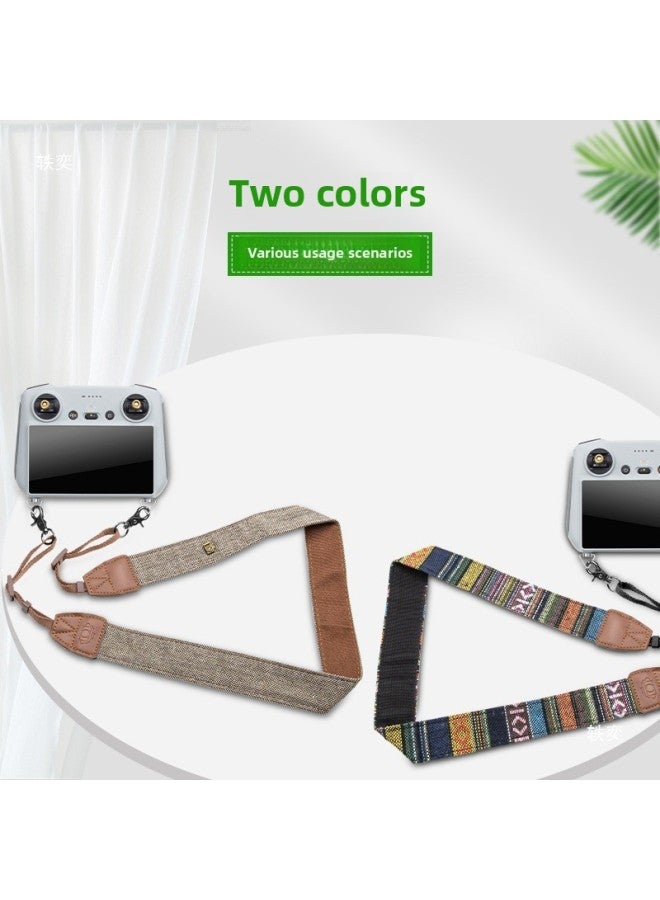 Suitable For DJI AIR3S With Screen Control RC2 Labor-saving Lanyard Tempered Film Hood Protective Cover Storage Bag-Color:Leather Lanyard [folding Screw Type] Width 2.8cm-Specifications:For Air 3s With Screen Control Rc2 - Image 4