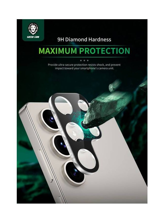GREEN LION Samsung S25 Ultra Acrylic Lens Protector / Anti-Scratch / 9H Diamond Hardness / Full Coverage / High Transparency - Black - Image 3