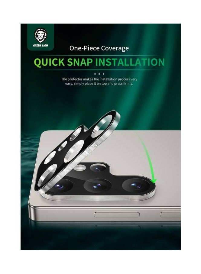 GREEN LION Samsung S25 Ultra Acrylic Lens Protector / Anti-Scratch / 9H Diamond Hardness / Full Coverage / High Transparency - Black - Image 5