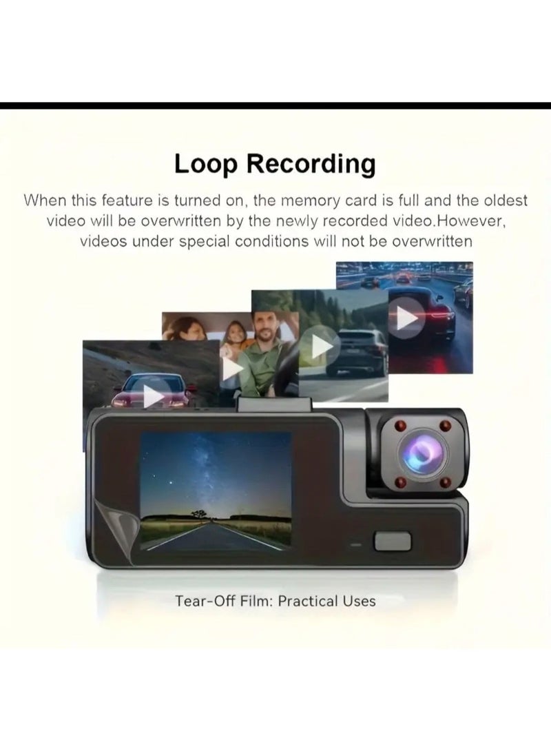 2-Channels Dash Cam, 1080P HD Car DVR Camera with 170° Wide Angle, Night Vision - Image 4