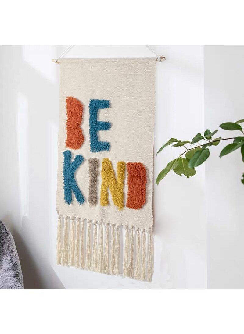 Bluejw - Bohemian Wall Hanging Tapestry With Tassel Wall Decoration Of Living Room And Bedroom - Image 1