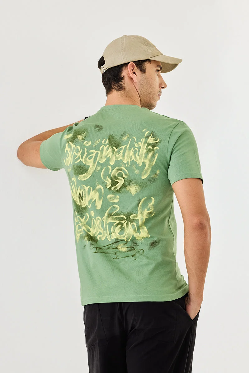SNITCH Recyled Ideas 100% Cotton Regular Fit T-Shirt