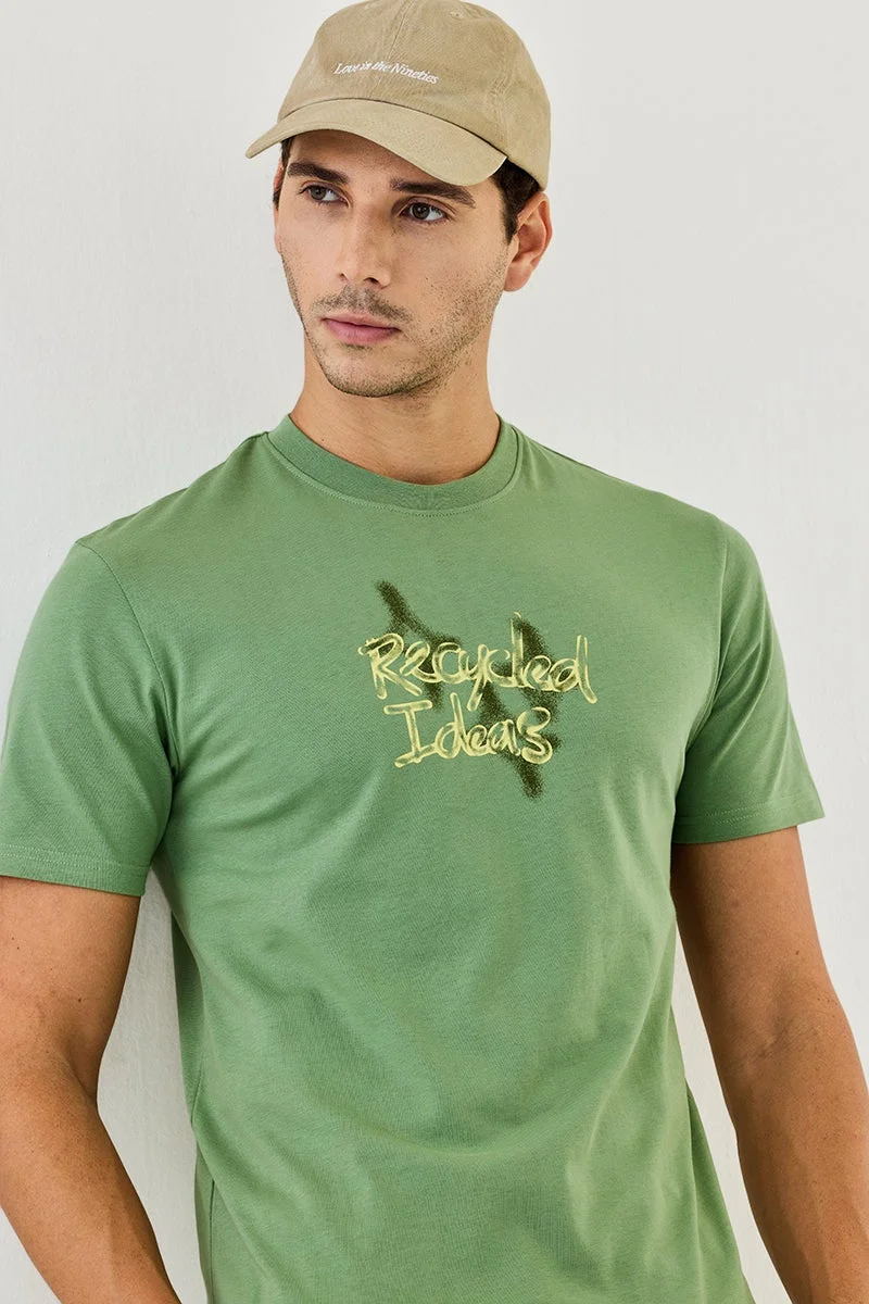 SNITCH Recyled Ideas 100% Cotton Regular Fit T-Shirt