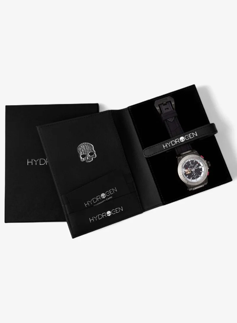 Hydrogen Watch Black/Silver Otto Chrono Silver-Black Watch for Men | Best Price UAE