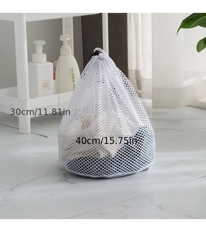 حقيبة غسيل شبكية مقاس 15.75 × 19.69 بوصة لحمالات الصدر والجوارب والملابس الداخلية والأحذية - منظم للغسيل - Image 3