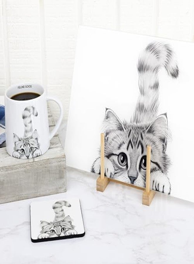 شركة بافيليون جيفت شركة بافيليون للهدايا - لوح تقطيع زجاجي على شكل قطة - 13.75 بوصة × 9.75 بوصة، مناسب للقطط الصغيرة والكبيرة، ولعشاق القطط، ولديكور المطبخ. - Image 4