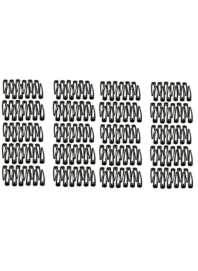 MANODHRUVA Women's 240 Pcs of Shiny Black Metal Tictac Hair Clips, Medium Size (5 cm), Total 240 Pins(120 Pairs) - Image 2