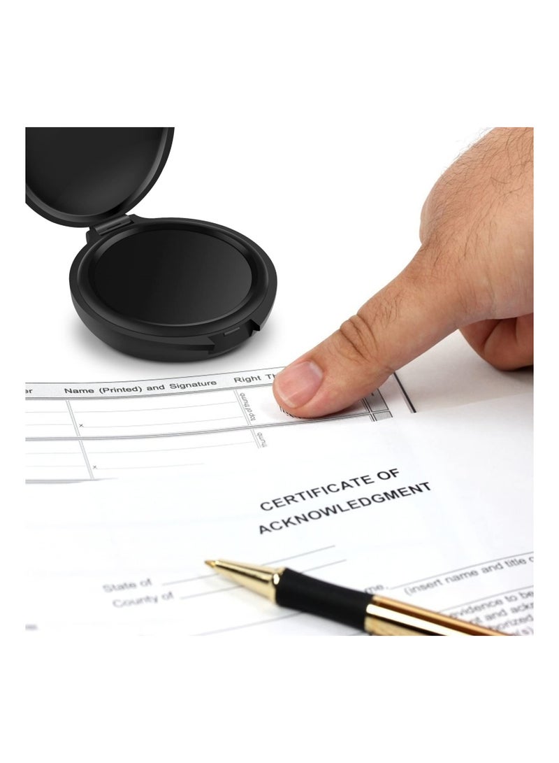 SOLARAE Fingerprint Ink Pads for Notary Supplies - 6 Pack Thumbprint Ink Pads for Identification Security, Ideal for Office Workers and Business Owners, Fade-Resistant for Clear Fingerprint Cards. - Image 3