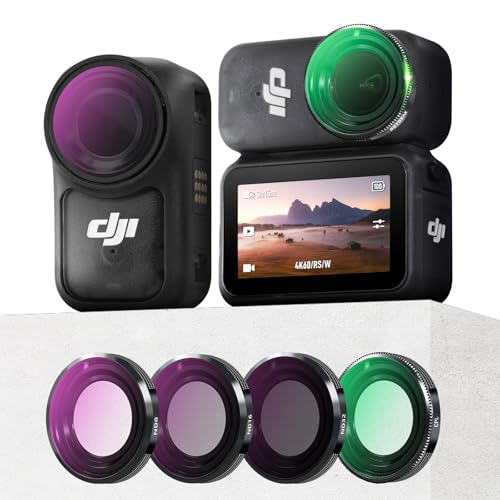 REYGEAK Lens Filter Set for DJI Osmo Nano,4 Pack CPL ND8 ND16 ND32,Nano-Coated HD Optical Glass,Neutral Density Polarizing Lens Filters for DJI Nano Lens Accessories,Aluminum Frame - Image 1