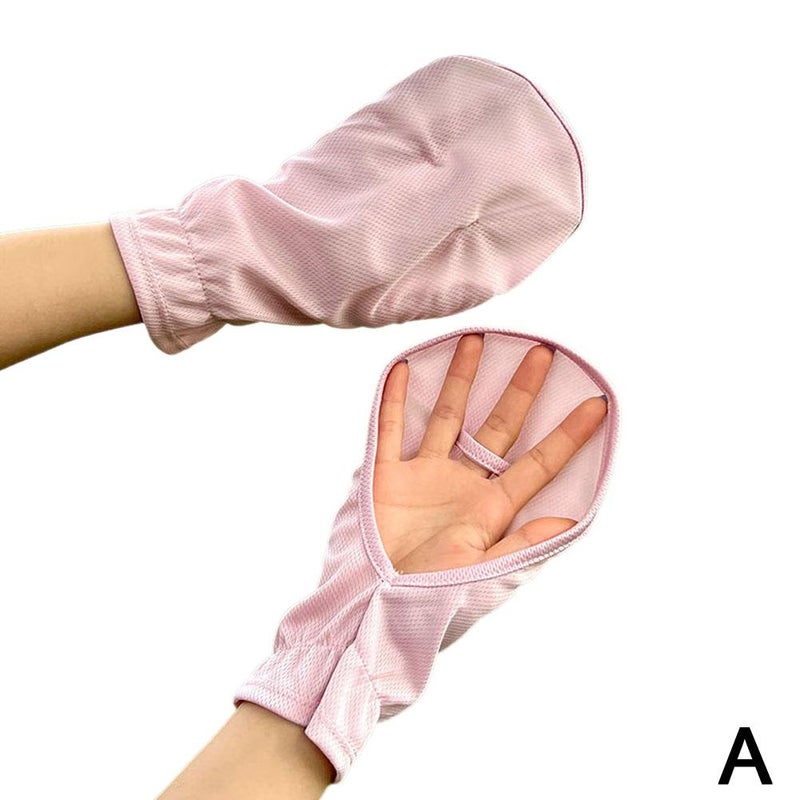 Sunscreen gloves for summer outdoor cycling, non-slip, breathable, UV-protective, short, fingerless sun protection gloves - Image 1