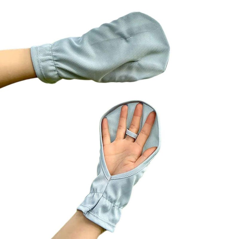 Sunscreen gloves for summer outdoor cycling, non-slip, breathable, UV-protective, short, fingerless sun protection gloves - Image 3